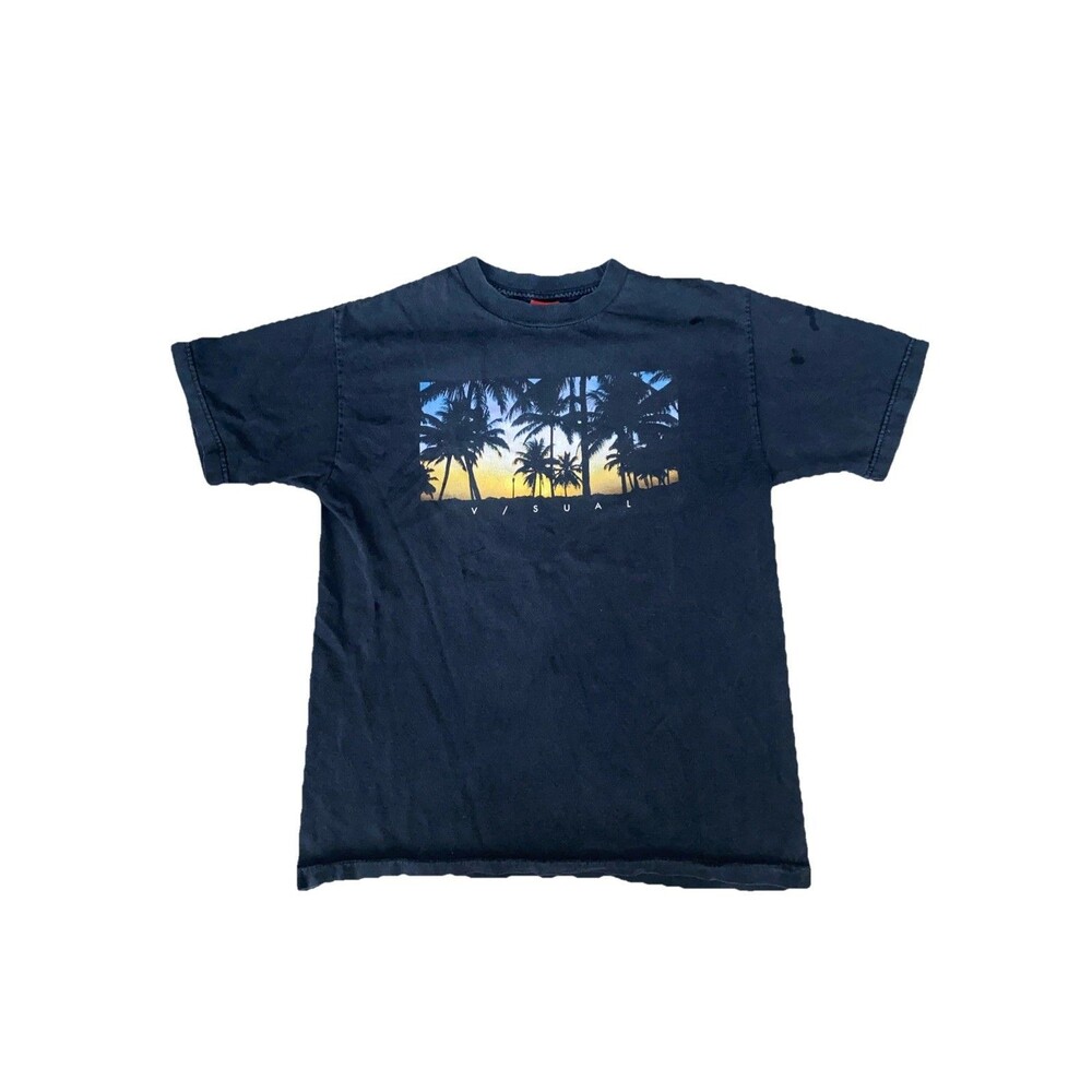 Vintage Visual Men's T-Shirt Palm Trees By Van Styles Size Medium